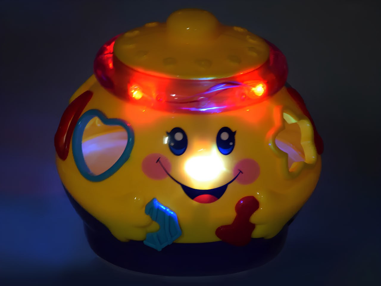 Муз. сортер "Горшочек" LIMO TOY свет, бат., в кор. 23*23*15см (24шт)