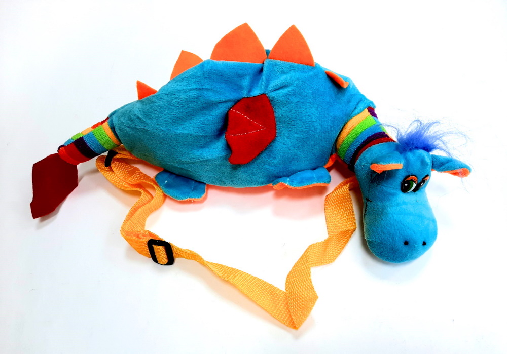 Рюкзак "Дракончик" с полосатым хвостом, 45см