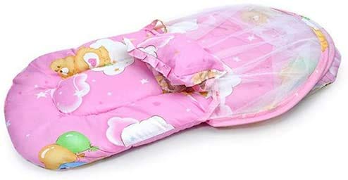 Килимок для немовляти з москітною сіткою, подушкою, у сумці 55*5,5*43см