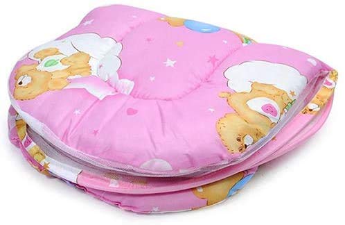 Килимок для немовляти з москітною сіткою, подушкою, у сумці 55*5,5*43см