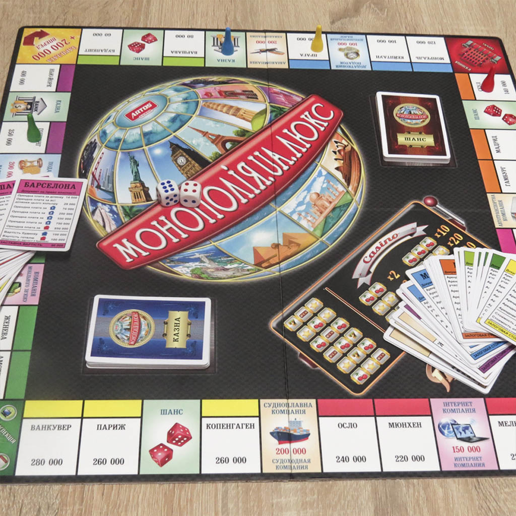 Игра развивающая экономическая "Монополия люкс" в гофр. кор. 33*30*6см, ARTOS Games, Украина (8шт)