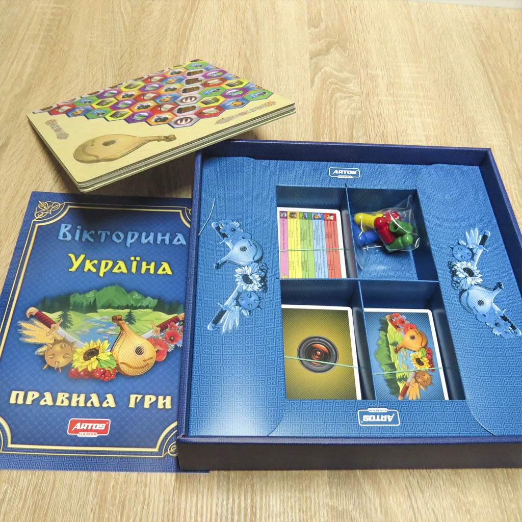 Гра розвиваюча "Вікторина Україна", гофр. у кор. 32*32*8см, ARTOS Games, Україна