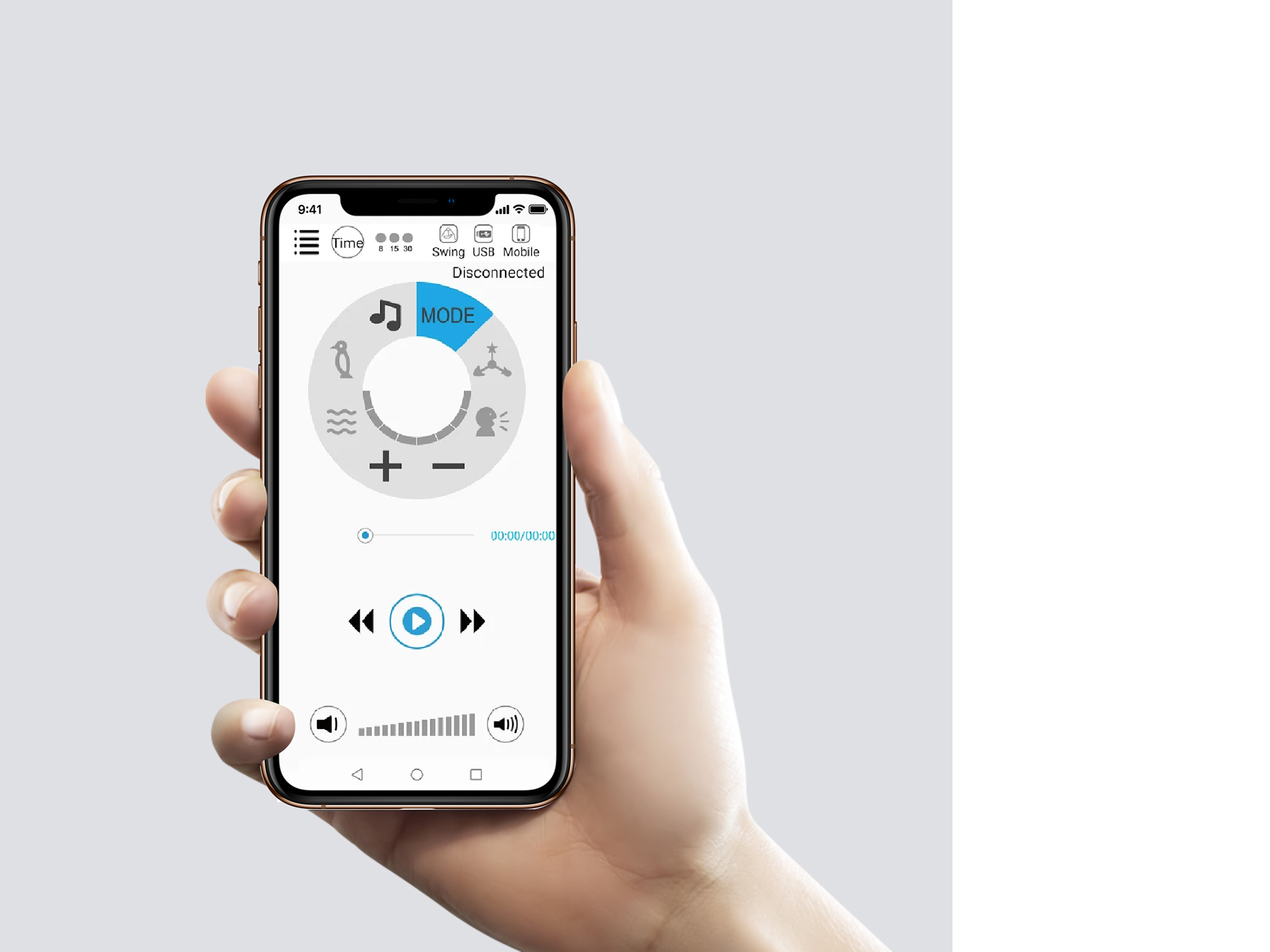 Стільчик-качалка CARRELLO Cascata Ash Grey, кор. 70*58*33см (1шт)