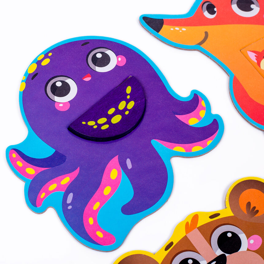 Дерев'яна гра "Мозаїка. Звiрята", у кор. 21*21*6см, ТМ Vladi Toys, Україна