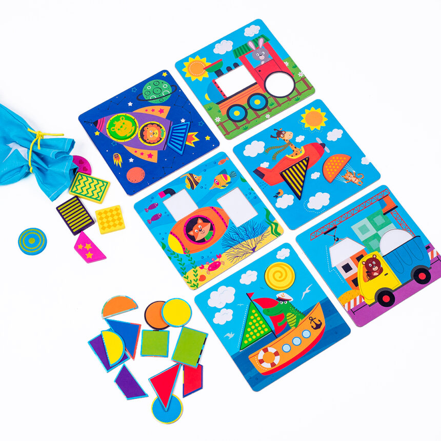 Дерев'яна гра "Мозаїка. Транспорт", у кор. 21*21*6см, ТМ Vladi Toys, Україна