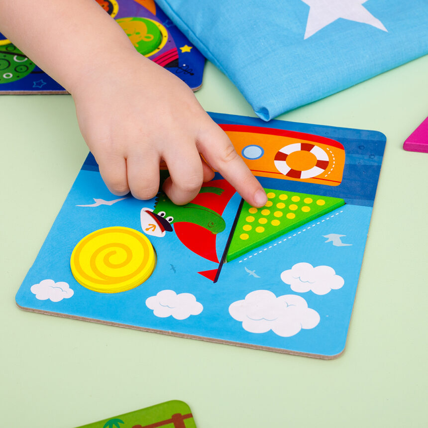 Дерев'яна гра "Мозаїка. Транспорт", у кор. 21*21*6см, ТМ Vladi Toys, Україна