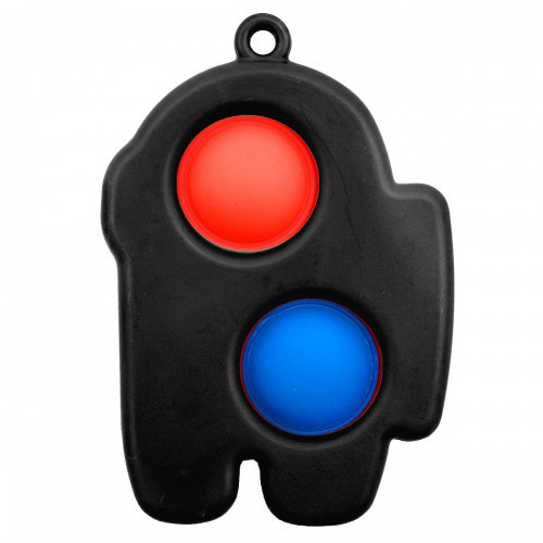 Антистресс игрушка брелок POP IT Dimple toys Амонг Ас на планш. 13*9см