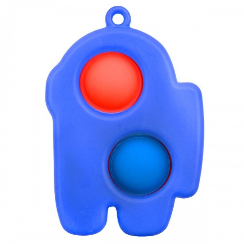 Антистресс игрушка брелок POP IT Dimple toys Амонг Ас на планш. 13*9см