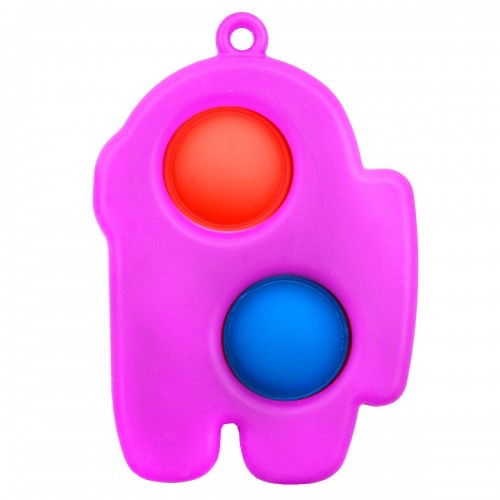 Антистресс игрушка брелок POP IT Dimple toys Амонг Ас на планш. 13*9см