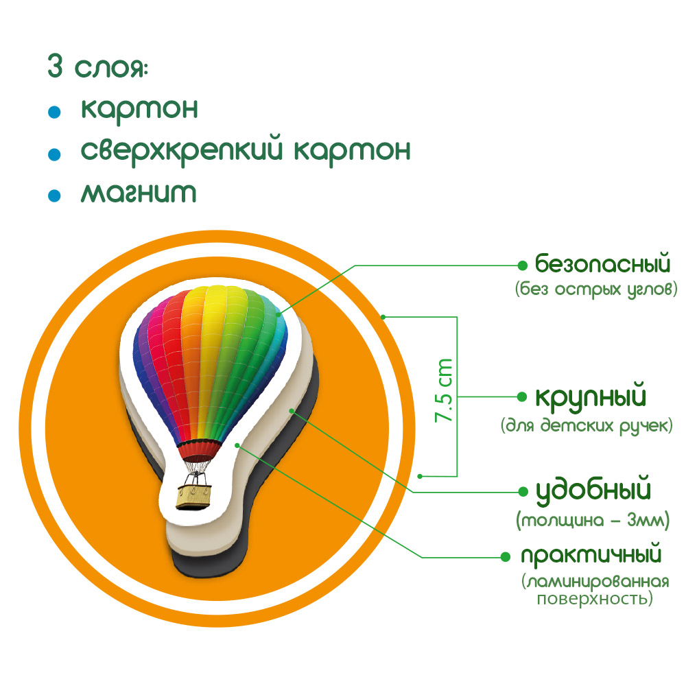 Набор магнитов "Profession and transpotr", 58 магнитов, в кор. 20*20*4см, Украина, Magdum