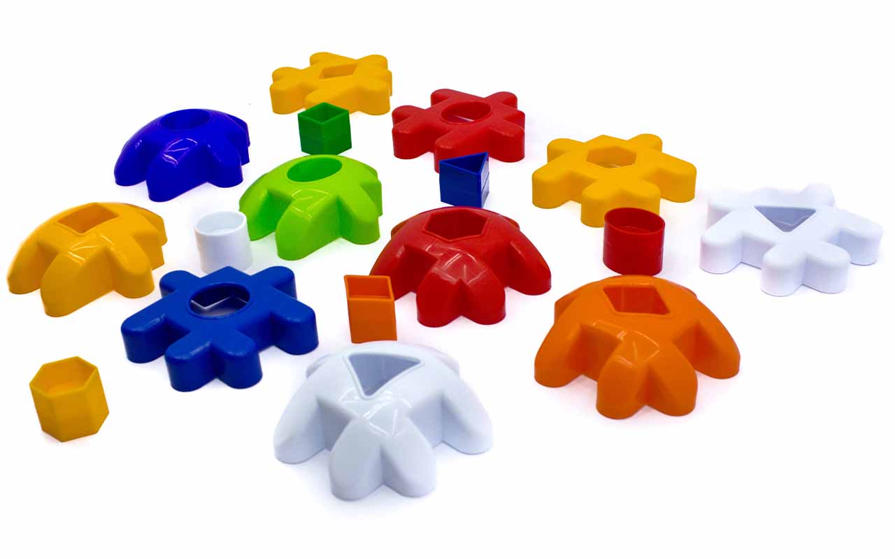 Конструктор - 3Д пазл "Сортер Майстер 1" 19  элементов розвив. цвета, геом.фиг, логика, в пак. 30*19см, ТМ MAXIMUS, Украина