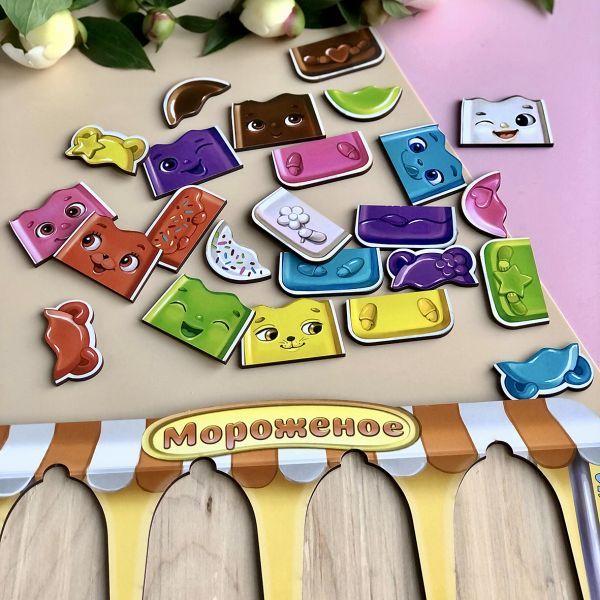 Сортер-пазл: "Мороженое", 31,5*23см, ТМ UBumblebees, Украина