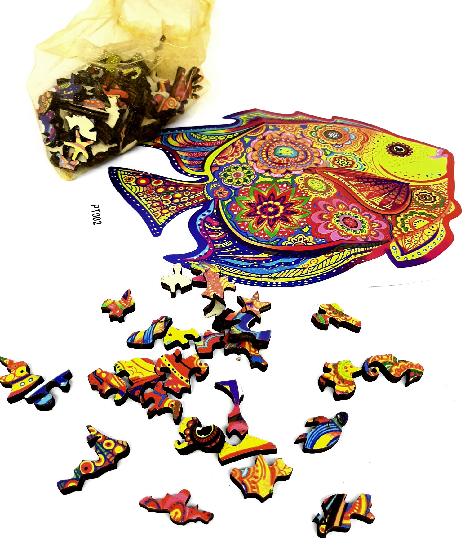 Пазлы деревянные "Рыба", 175 элементов, в кор. 22*19*6см (72шт)