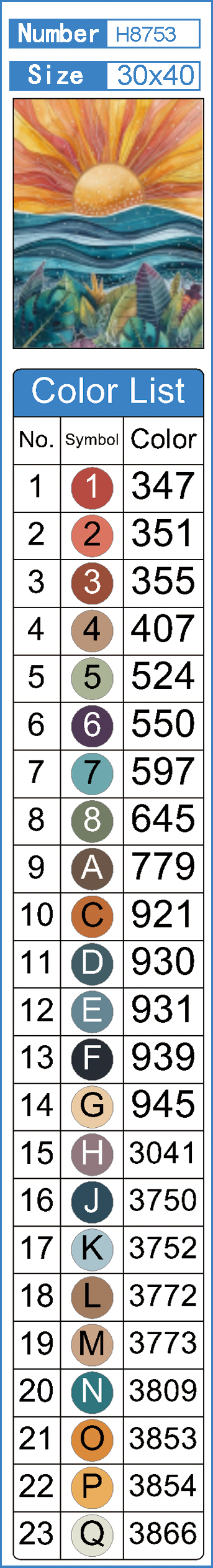 Алмазная мозаика "Оранжевое солнце", 30*40см, на подрамнике, в кор. 31*41*2,5см, ТМ Dreamtoys