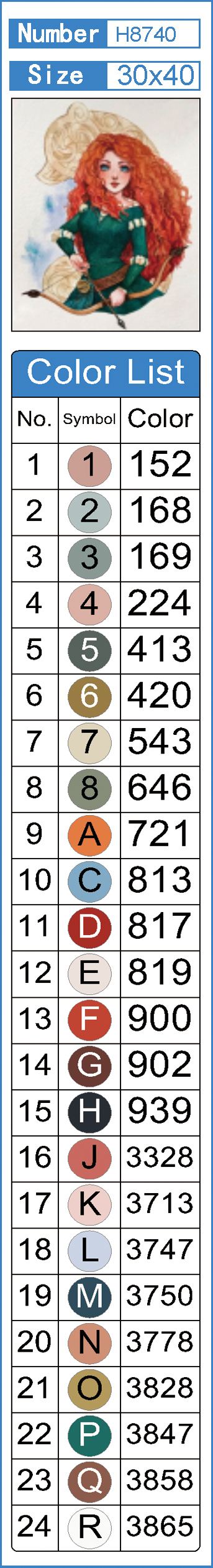 Алмазная мозаика "Огненная лучница", 30*40см, на подрамнике, в кор. 31*41*2,5см, ТМ Dreamtoys