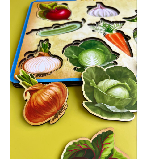 Сортер- пазл "Овочі зовні і всередині", 24*33см, ТМ UBumblebees, Украина