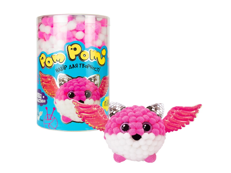 Набір для творчості  (укр.) "Pom pom Пінк" 16*10см, ТМ Стратег, Україна