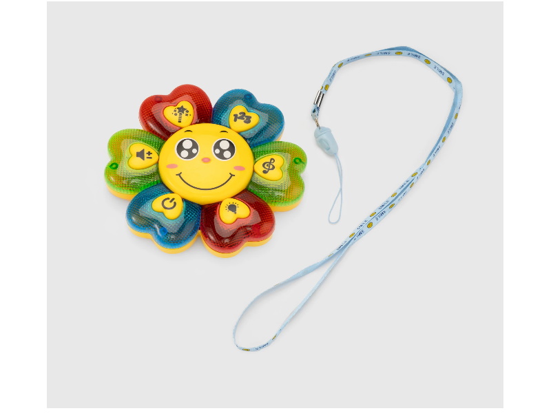 Музыкальная игрушка "Цветок" 11,5см, LIMO TOY муз-зв. (укр.), свет, сказки, скороговорка, песни, бат., в кор. 16,5*16,5*4,5см (60шт)