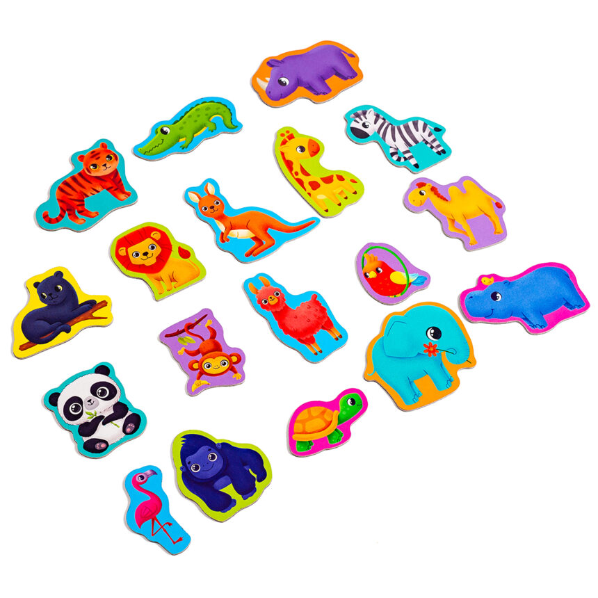 Набір магнітів "Зоо" укр., в кор. 18*16*4см, ТМ Vladi Toys, Україна (12шт)