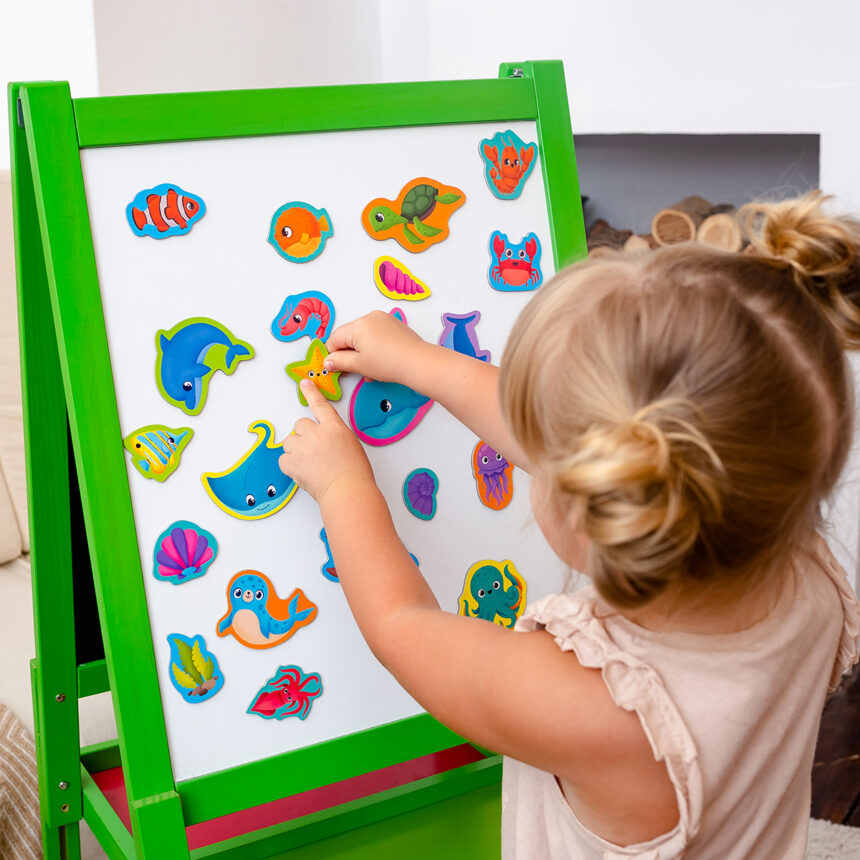 Набор магнитов "Морські мешканці" (укр), в кор. 18*16*4см, ТМ Vladi Toys, Украина (12шт)