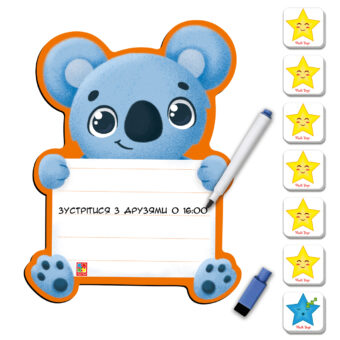 Магнітна дошка "Коала" з маркером, укр., пак. 33*25см, ТМ Vladi Toys, Україна