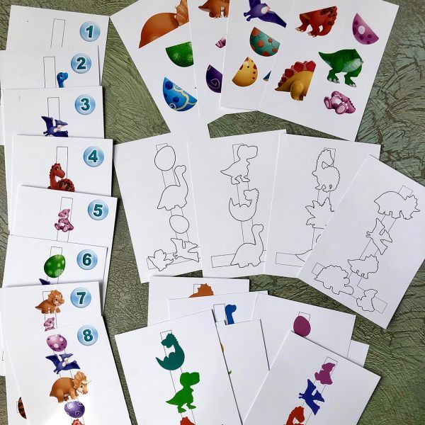 Игра с карточками на липучках "Долина динозаврів", 23*32см, ТМ UBumblebees, Украина