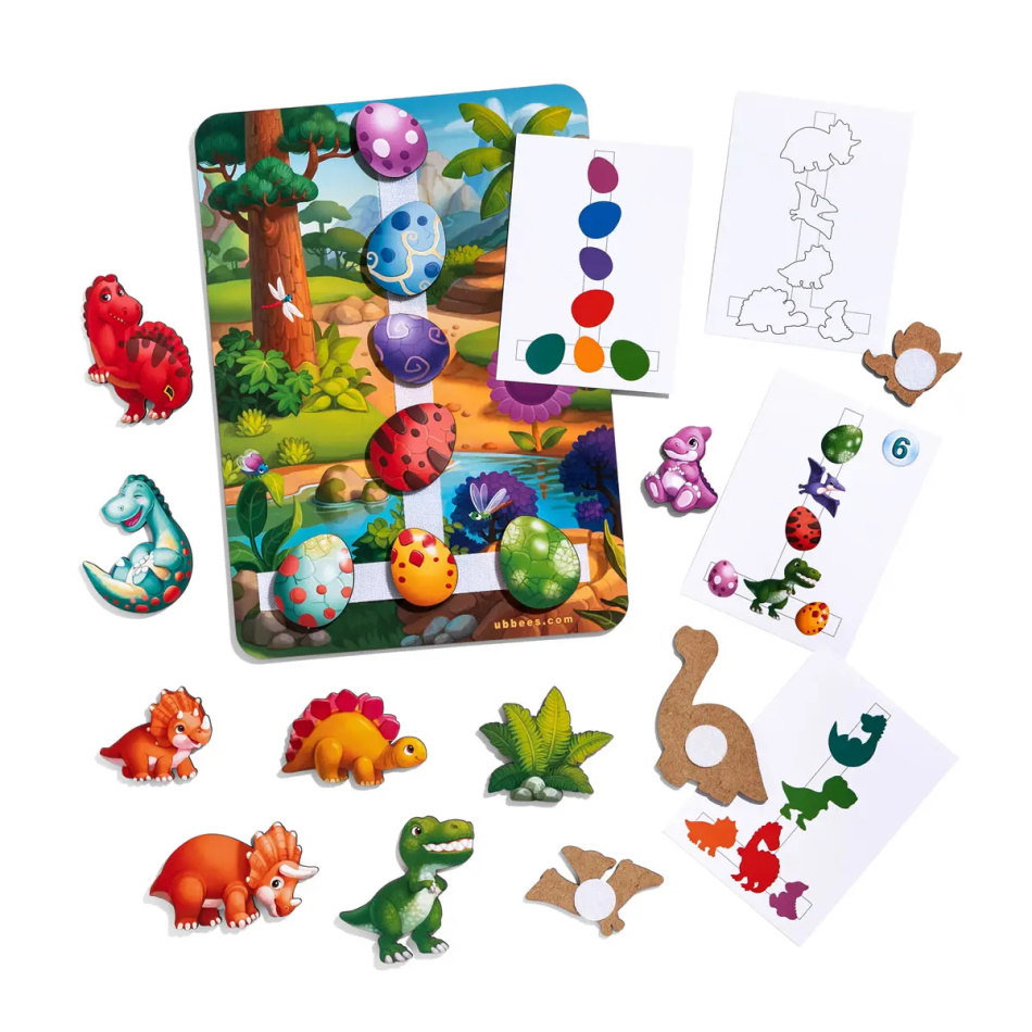 Игра с карточками на липучках "Долина динозаврів", 23*32см, ТМ UBumblebees, Украина