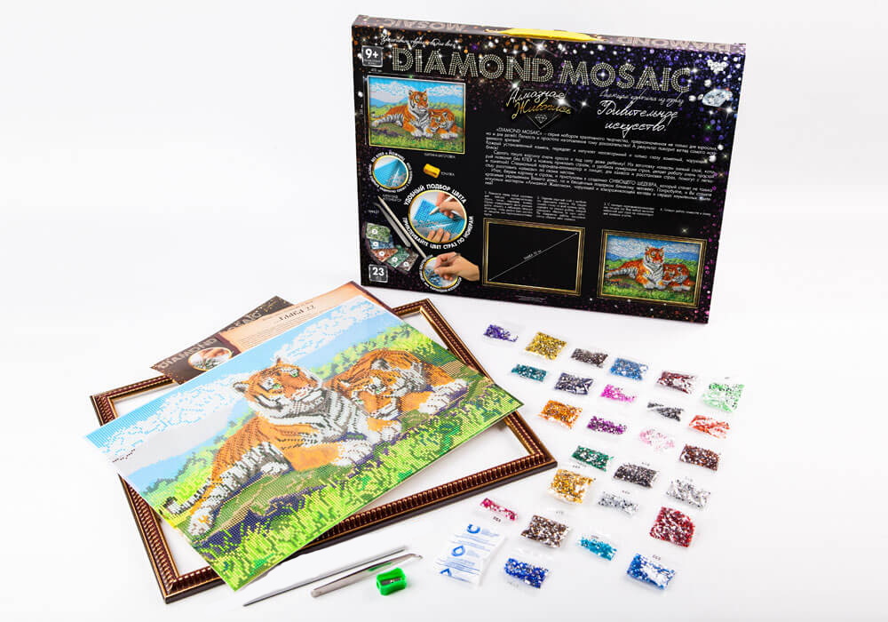 Набір для творчості Алмазна мозаїка "Diamond mosaic" 30*21см, мал., кор. 35*27*3см (10шт)