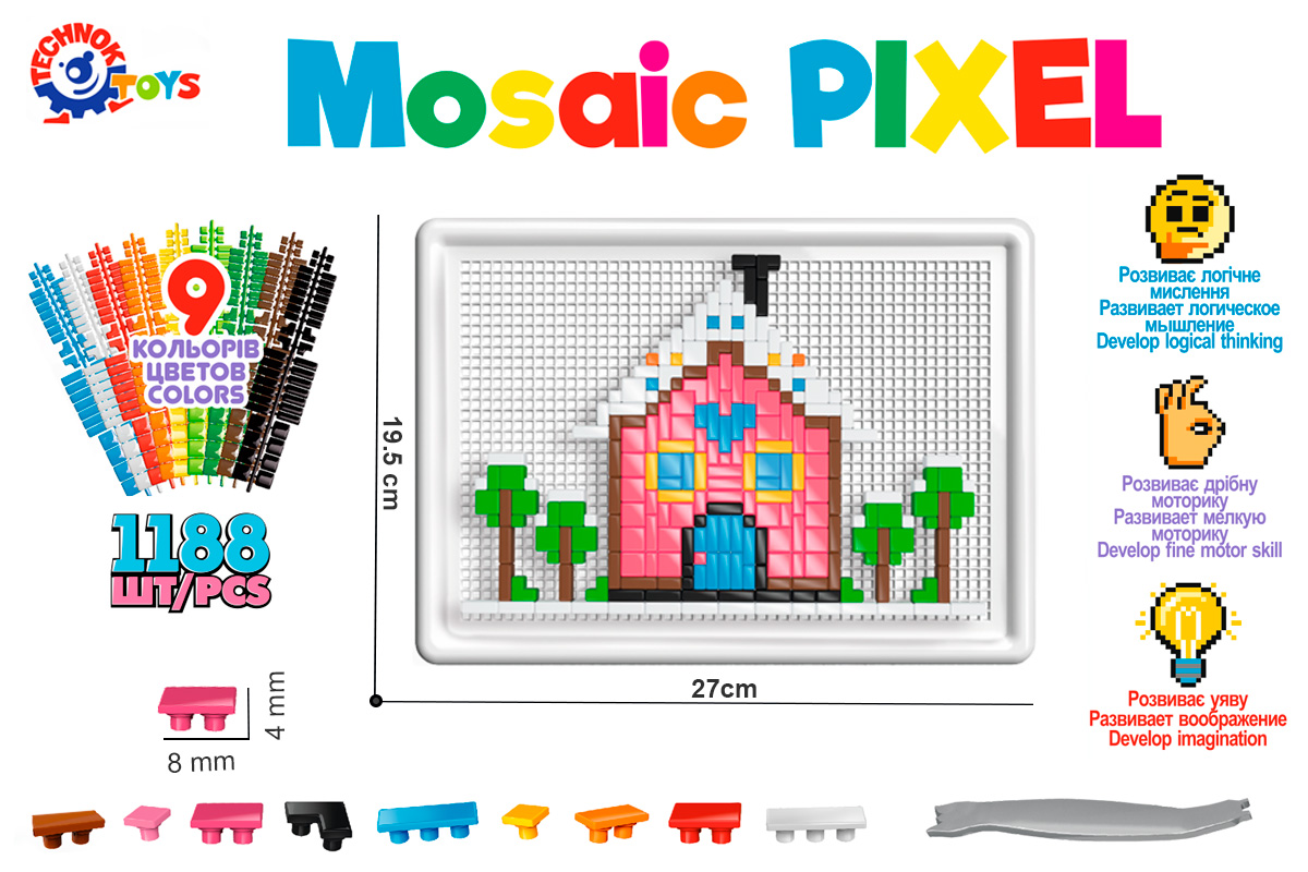 Мозаика Технок, в кор. 22*18*6см, ТМ Технок, Украина (24шт)