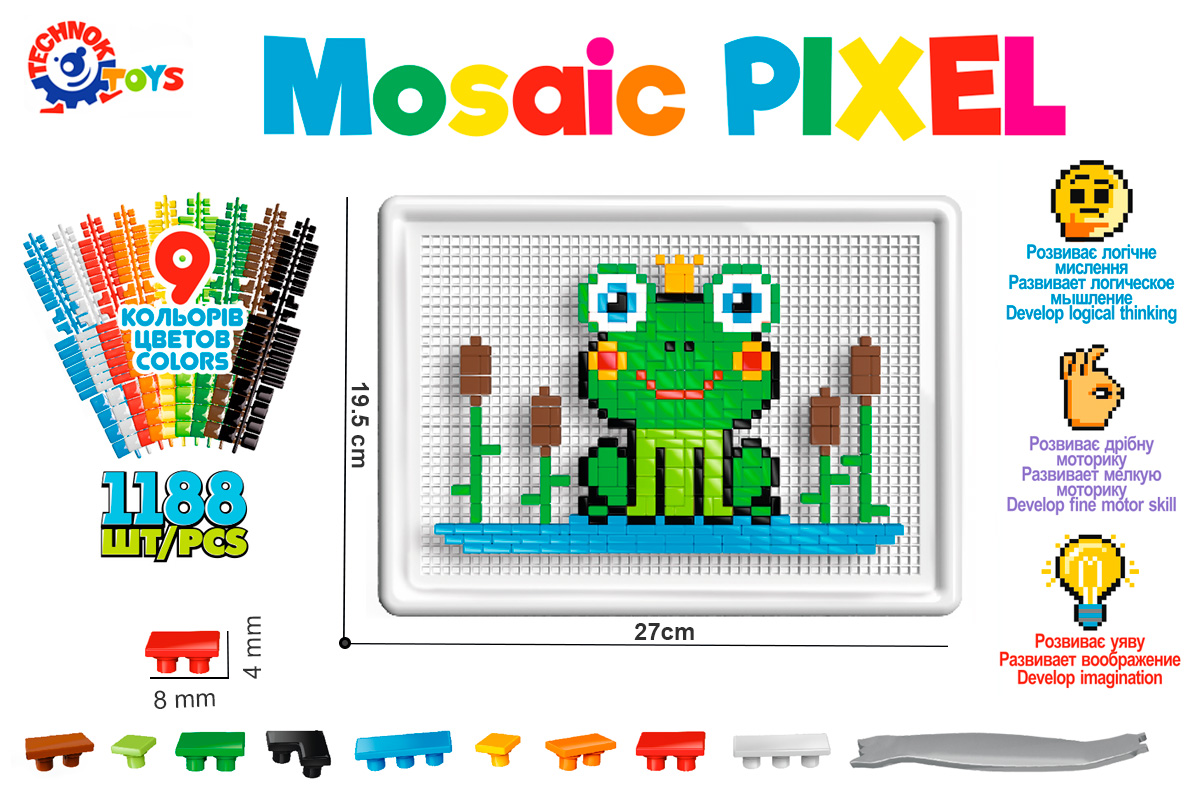 Мозаика Технок, в кор. 22*18*6см, ТМ Технок, Украина (24шт)