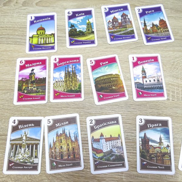 Игра развивающая "Галопом по Європам" (card), в жестяной банке 11*9*7см, ARTOS Games, Украина (12шт)