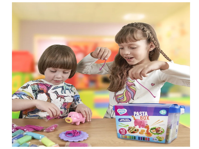 Набор для творчества ТМ Lovin Play dough Maxi box, 42 стика, в пластиковом боксе, 24*18*16см (4шт)