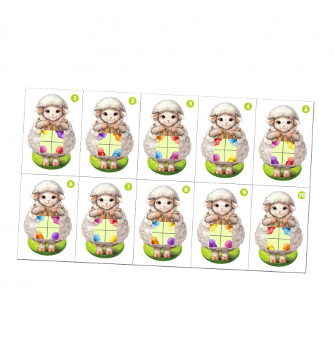 Пазл-сортер "Вівця на галявині", планш. 23*23см, ТМ UBumblebees, Украина