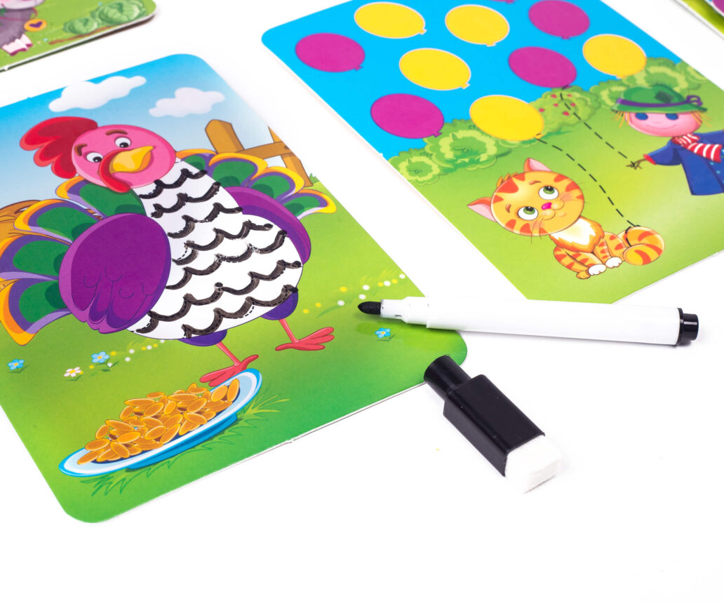 Игра настольная "Пиши та витирай. Ферма" (укр), в кор. 17*13*6см, ТМ Vladi Toys, Украина