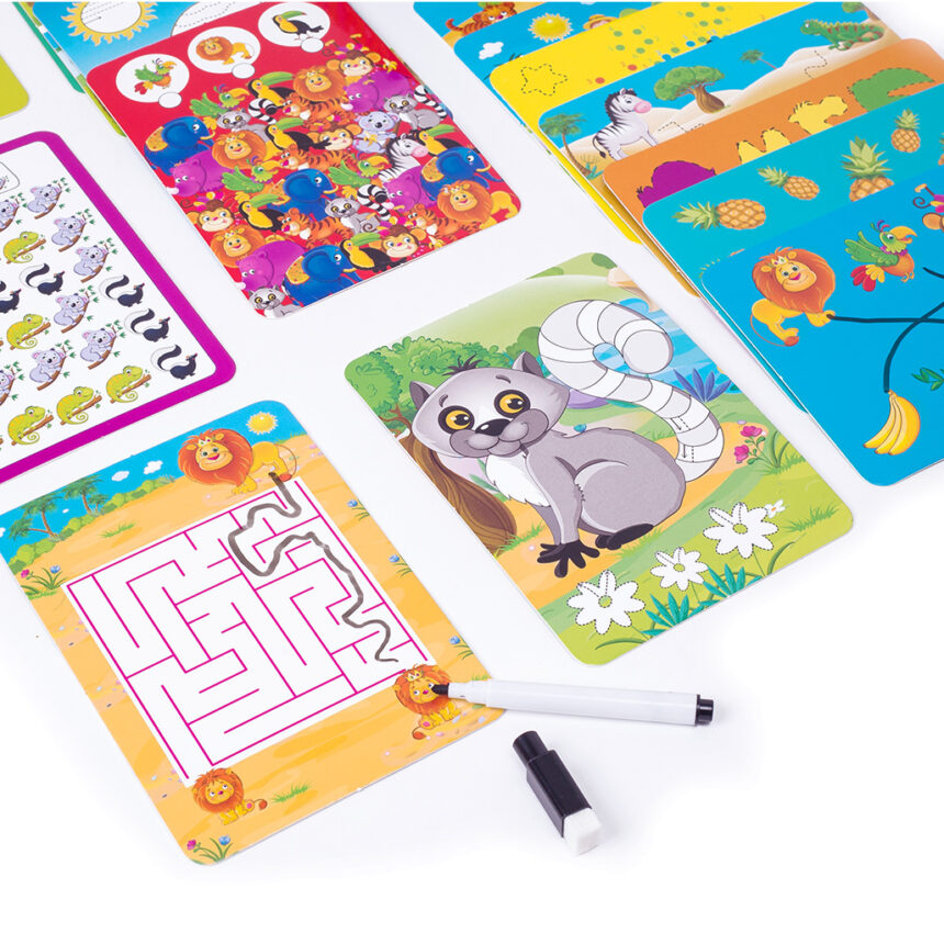 Игра настольная "Пиши та витирай. Зоопарк" (укр), в кор. 17*13*6см, ТМ Vladi Toys, Украина