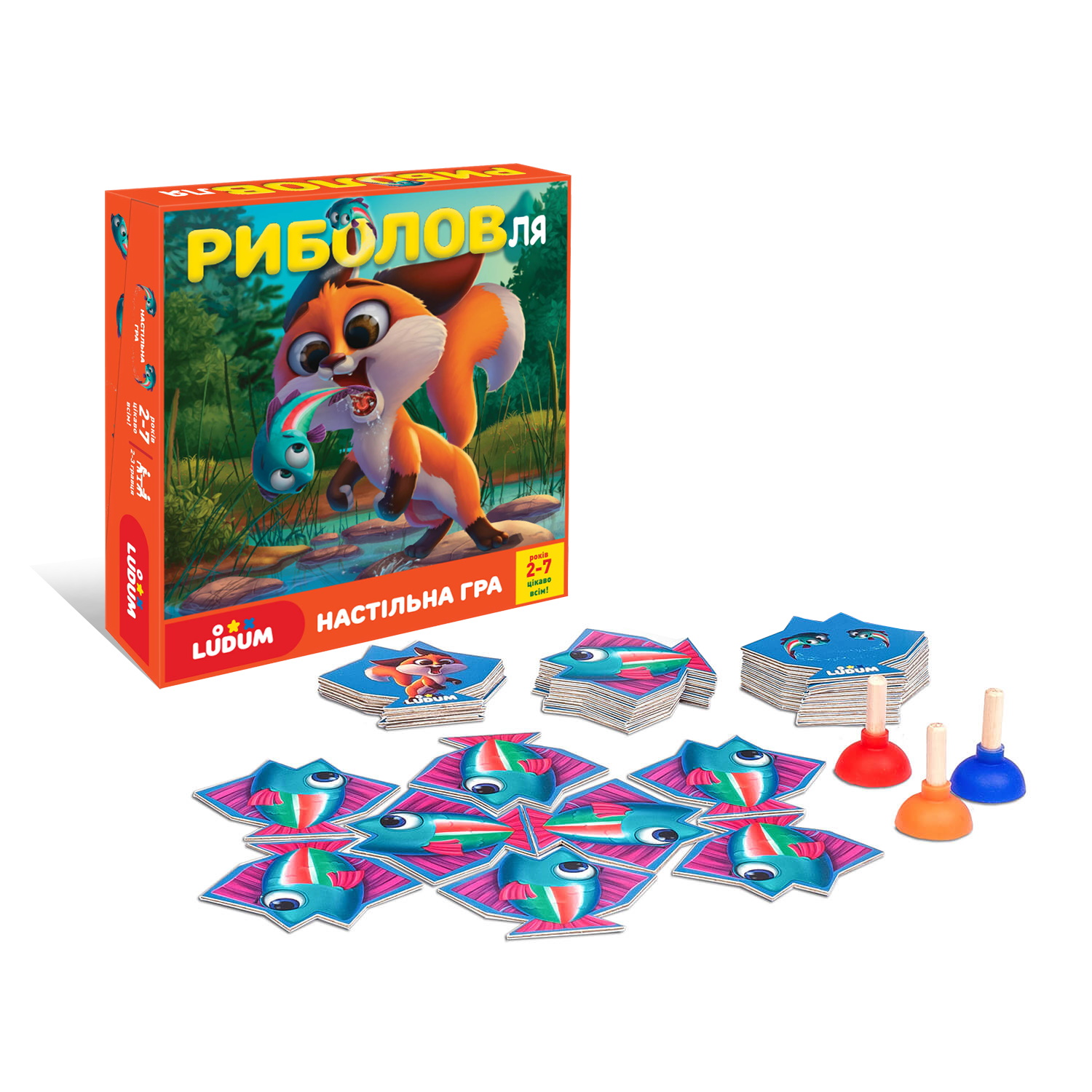 Гра настільна "Рибалка", укр., у кор. 20*20*4см, ТМ Ludum, Україна