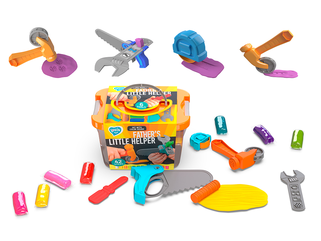 Набор теста для лепки Father's Little Helper TM Lovin, в кор. 25*18*16см (4шт)