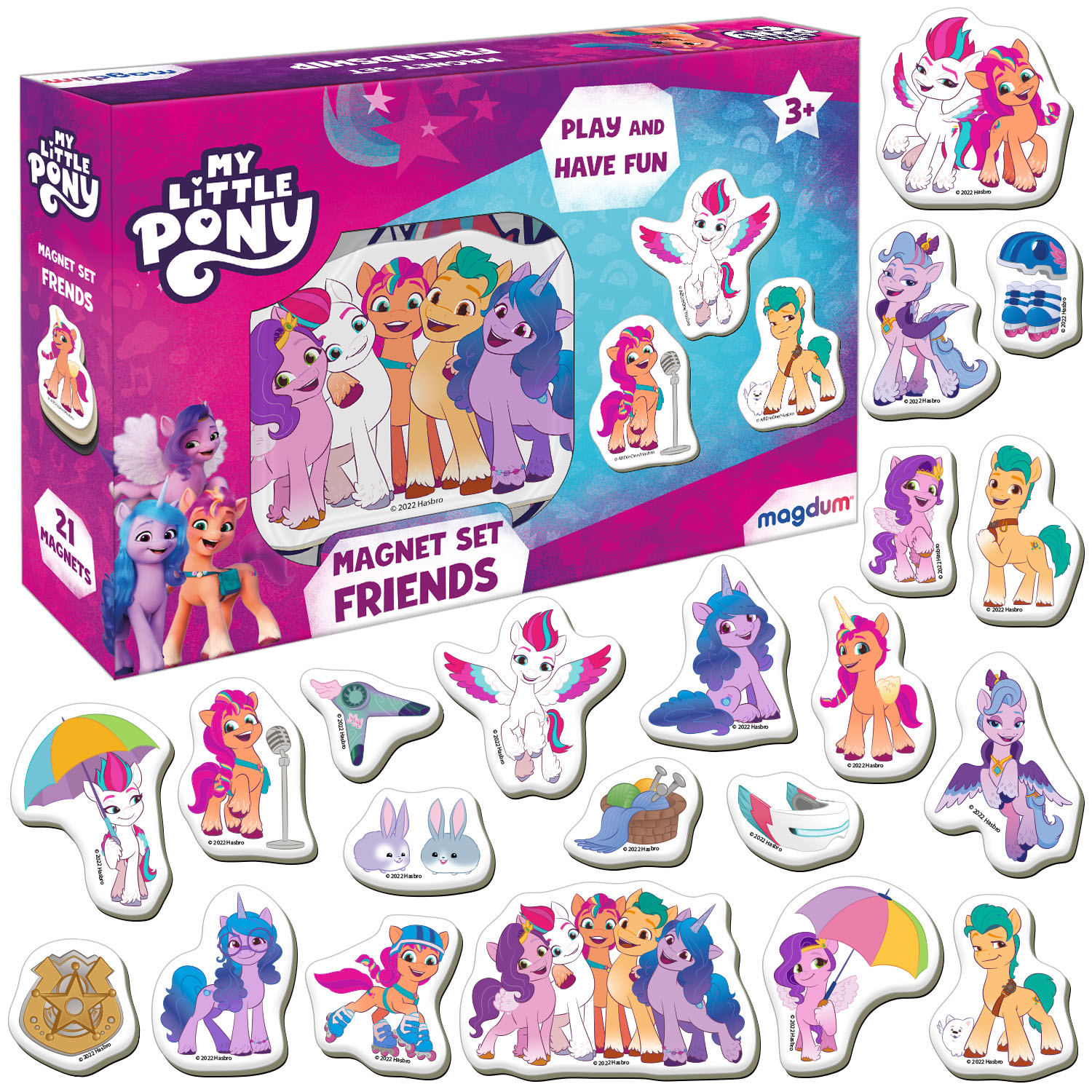 Набор магнитов "My Little Pony. Друзі", в кор. 18*13*3см, Украина, Magdum