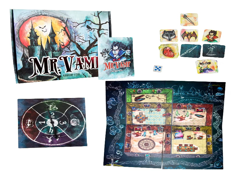 Игра настольная "Mr. Vamp", укр., в кор. 33*32*4,5см, ТМ Стратег, Украина