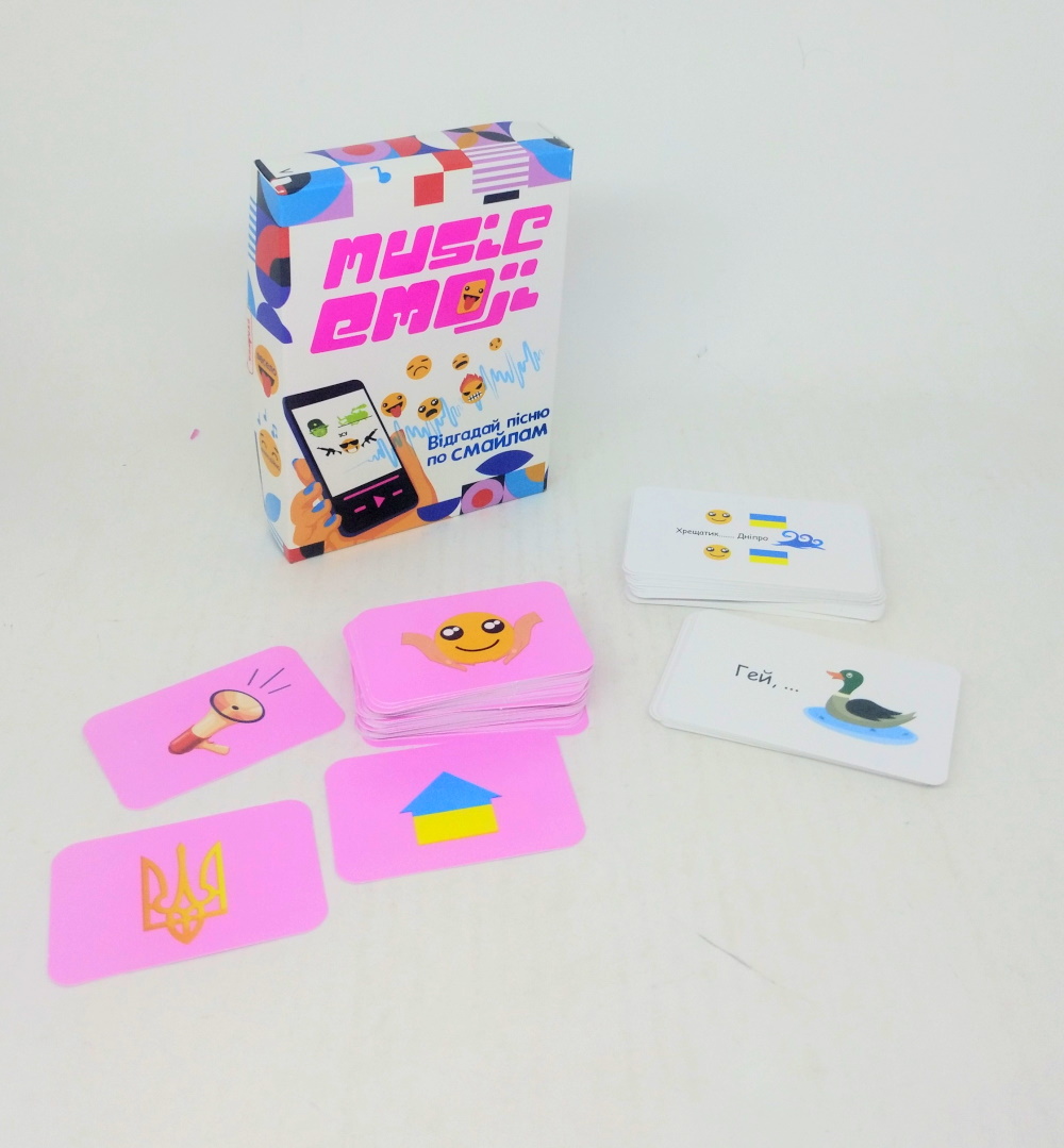 Игра настольная развлекательная "Music Emoji", укр., в кор. 14*10*3см