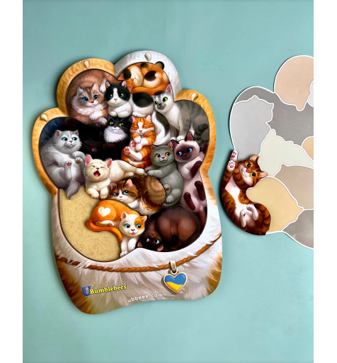 Пазл "Котики-муркотики", планш. 31*21см, ТМ UBumblebees, Україна