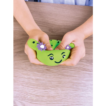 Набір для ліплення з повітяним пластиліном Squishy Cactusita, в кор. 19*20*6см, TM Lovin (10шт)
