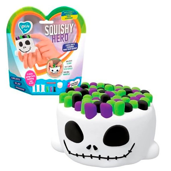 Набор для лепки с воздушным пластилином Squishy Scary Ghost, в кор. 19*20*6см, ТМ Lovin (10шт)
