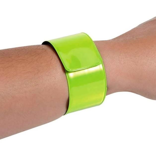 Браслет неоновый дорожный, светоотражающий, 40см, повязка на руку неоновая