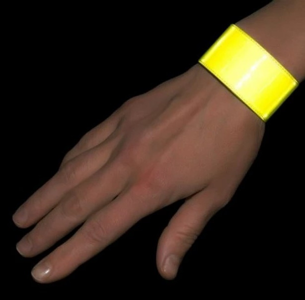 Браслет неоновый дорожный, светоотражающий, 40см, повязка на руку неоновая