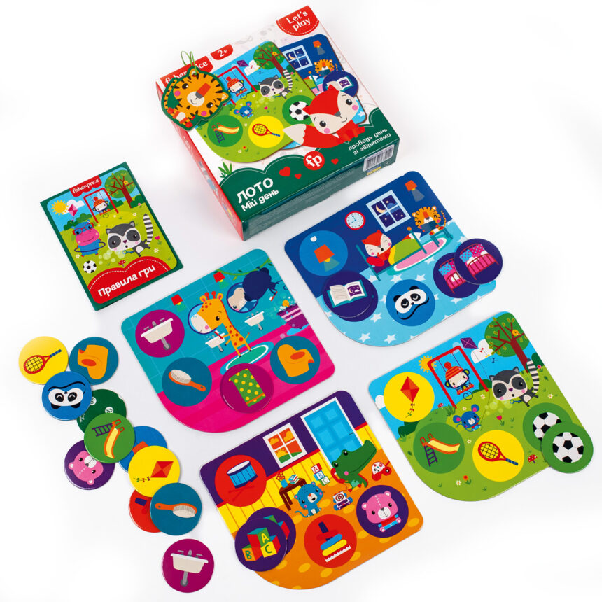 Гра настільна "Fisher Price. Лото. Мій день" в кор. (укр), ТМ Vladi Toys, Україна