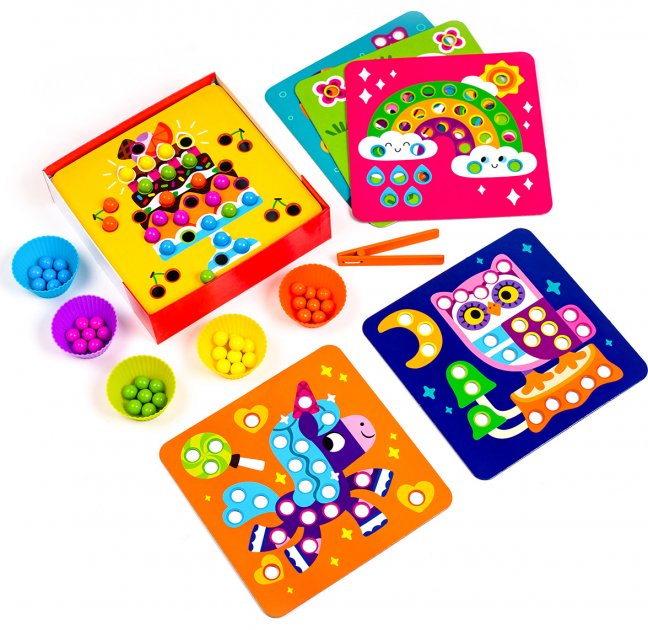 Мозаїка з дерев'яними кульками "Доповни картинку"  (укр), ТМ Vladi Toys, Україна