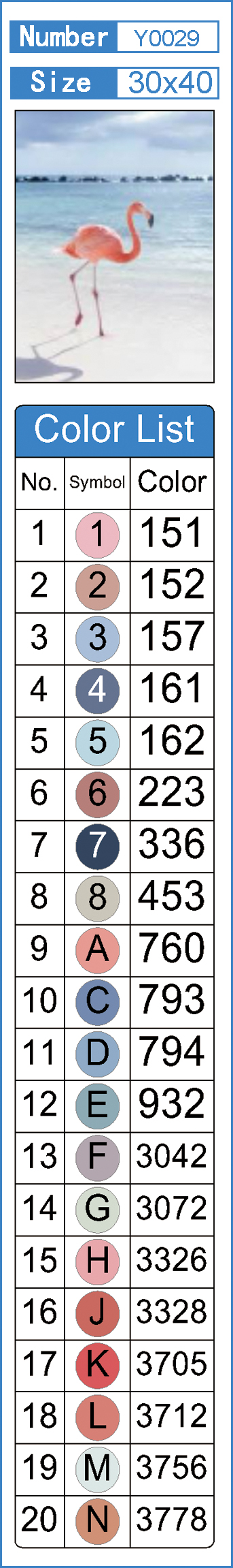 Алмазная мозаика "Фламинго", 30*40см, на подрамнике, в кор.31*41*2,5см, ТМ Dreamtoys