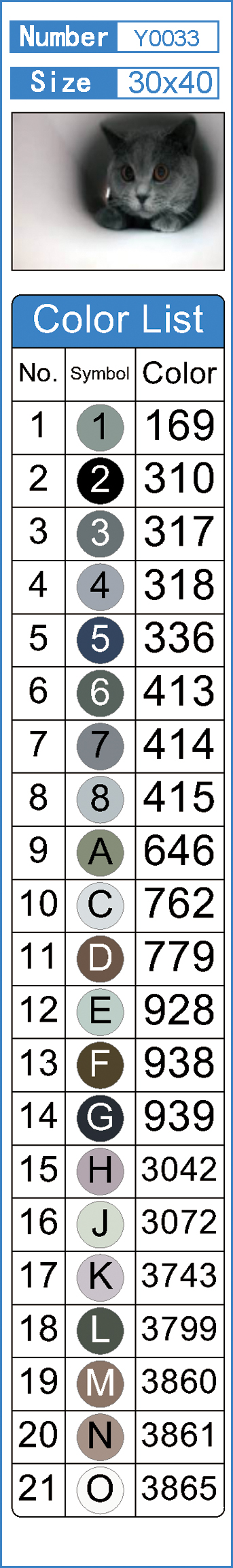 Алмазна мозаїка "Милий сіренький котик", 30*40см, на підрамнику, в кор.31*41*2,5см, ТМ Dreamtoys