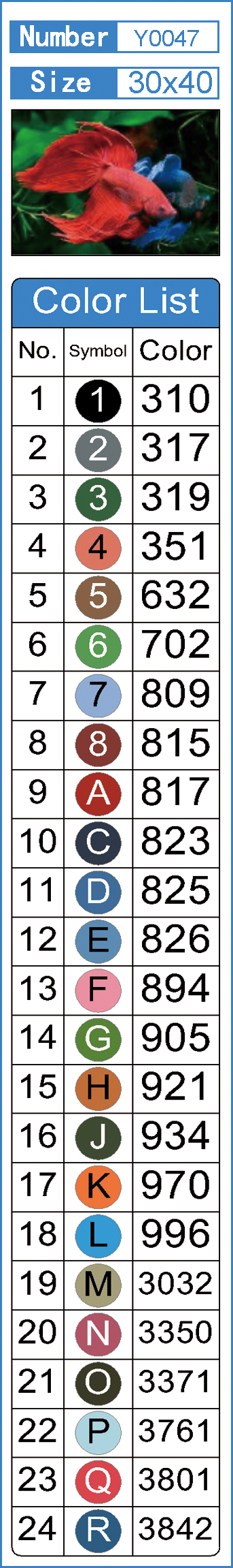 Алмазная мозаика "Рыбка-петушок", на подрамнике 30*40см, в кор. 31*41*2,5см, ТМ Dreamtoys